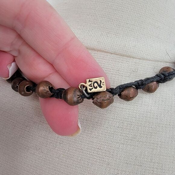 TAT2 Designs Bohemian Long Beaded Carabiner Charm Holder Coin Key Brass Necklace - Picture 10 of 15